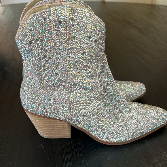 Betsy Johnson Rhinestone Boots - Picture 3 of 11